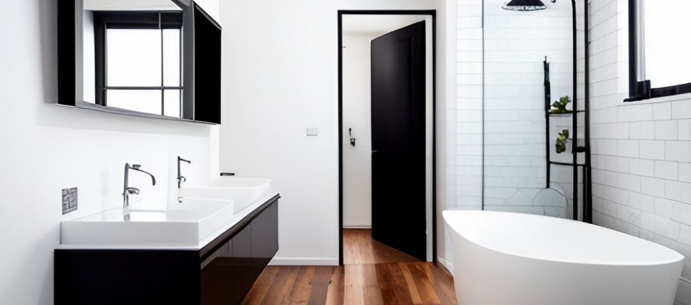 Black & white bathroom colour combination - Asian Paints