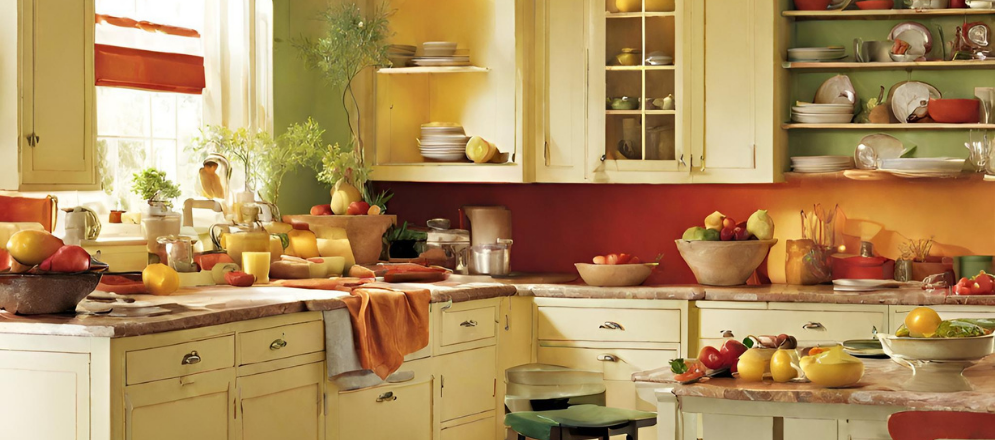 Trending paint colours for kitchen - Asian Paints