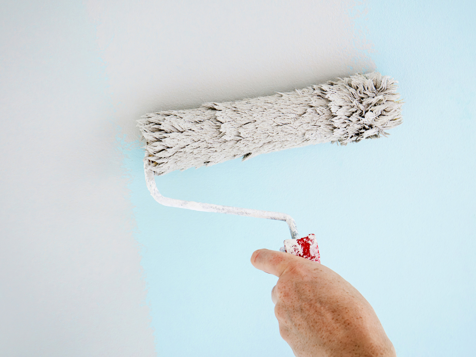 Repainting Of A Light Blue Wall - Asian Paints