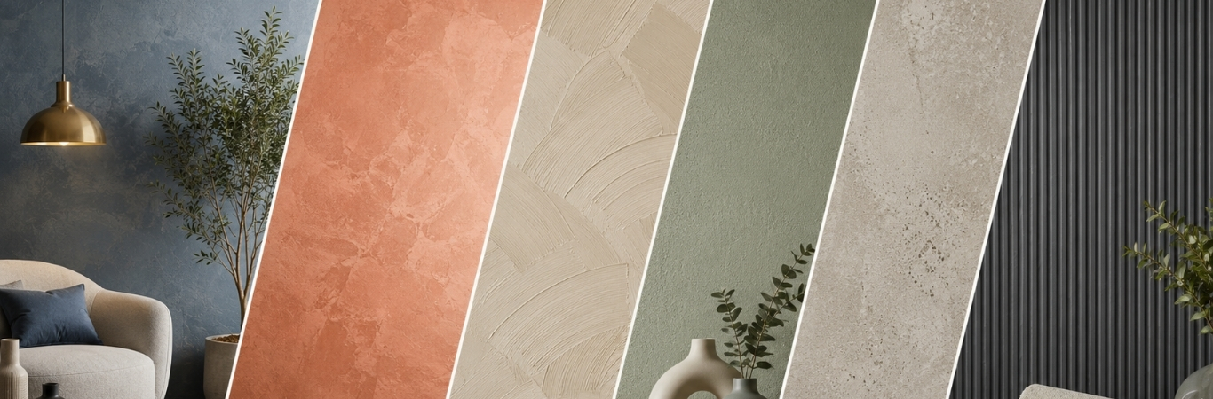 Modern Paint Finishes and Textured Wall Design Ideas