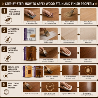 Step-by-Step: How to Apply Wood Stain and Finish Properly