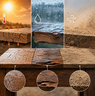 Impact of Heat, Humidity, and Dust on Wood Surfaces