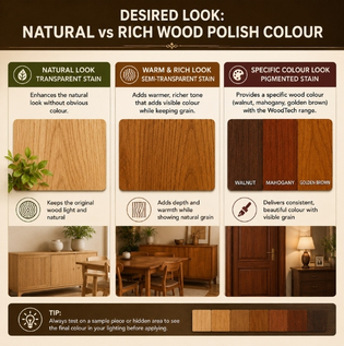 Desired Look: Natural vs Rich Wood Polish Colour