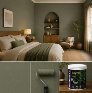 Flat Finish Paint for Soft and Elegant Bedroom Walls