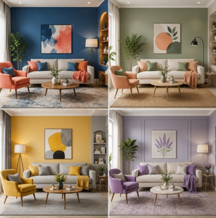  Complementary Wall Colour Combinations for Stylish Living Rooms