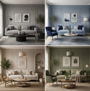 Monochrome Grey Interior with Layered Textures