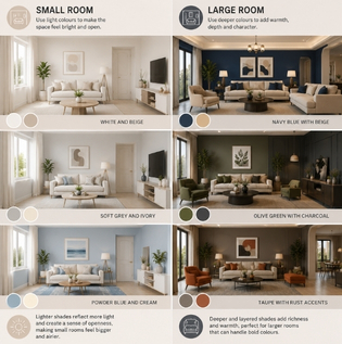 Wall Colour Ideas for Small and Large Rooms