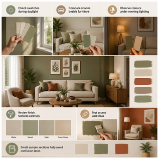 Testing Wall Paint Colours Before Finalising Home Interiors