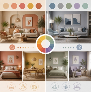 Warm and Cool Colour Palette Ideas for Home Interiors