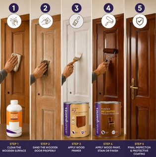 Preparing a Wooden Door Before Painting