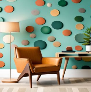 Geometric Circles Wall Design - Asian Paints