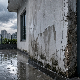 How Heavy Rainfall Impacts Building Surfaces During Monsoon Season