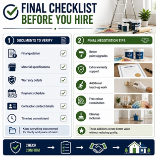 Final Checklist Before Hiring a Painting Contractor