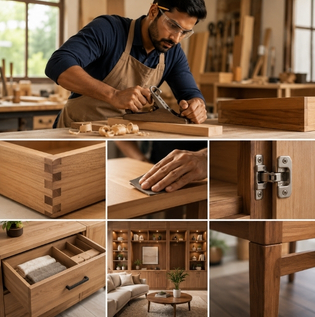 Durable Custom Wood Furniture with Precision Craftsmanship