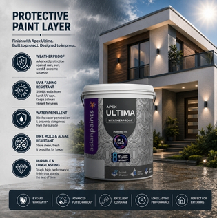 Weather-Resistant Protective Paint Layer for Exterior Walls