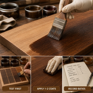Stain Application for Colour Customisation