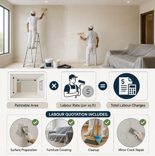 Adding Labour Charges to Painting Budget