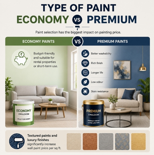 Economy vs Premium Wall Paint Cost Comparison