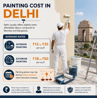 Painting Cost Per Sq Ft in Delhi