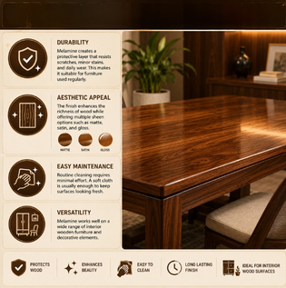 Versatile Melamine Finish Across Interior Furniture