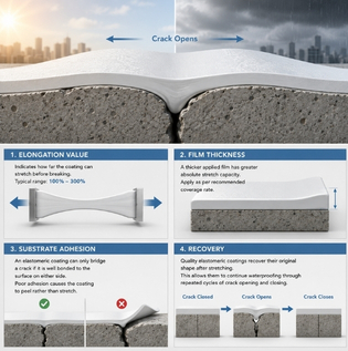 How Elastomeric Coatings Bridge Surface Cracks