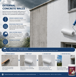 Elastomeric Coatings for External Concrete Walls