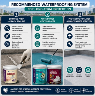 Recommended Waterproofing System for Long-Term Protection