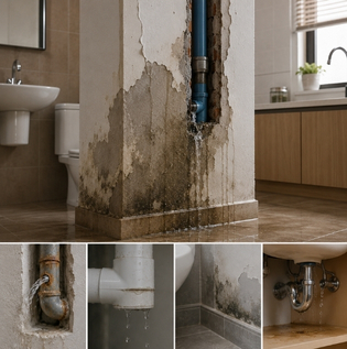 Plumbing Leaks Leading to Wall Seepage
