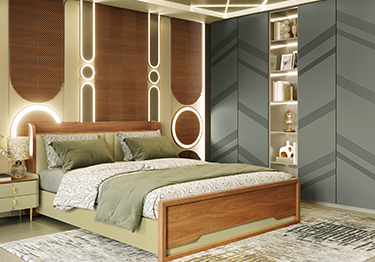 Modern Master Bedroom with LED Lights