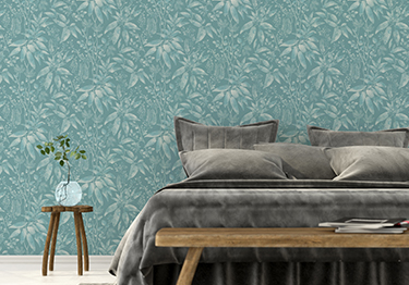 Ash Blue Master Bedroom Design