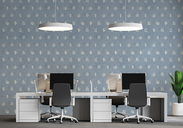 Ash Blue Office Space Idea