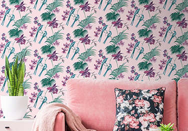 Feminine Pink Living Room Design