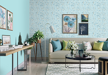 Floral Living Room Design Idea