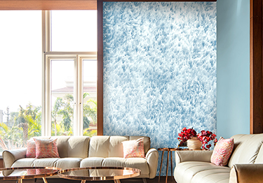 Modern Blue Two Colour Combination For Living Room