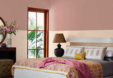 Modern Pink Two Colour Combinations for Bedroom Walls