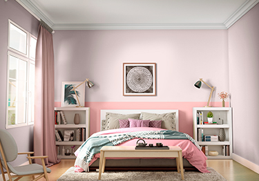 Peaceful Pink Bedroom Design Idea