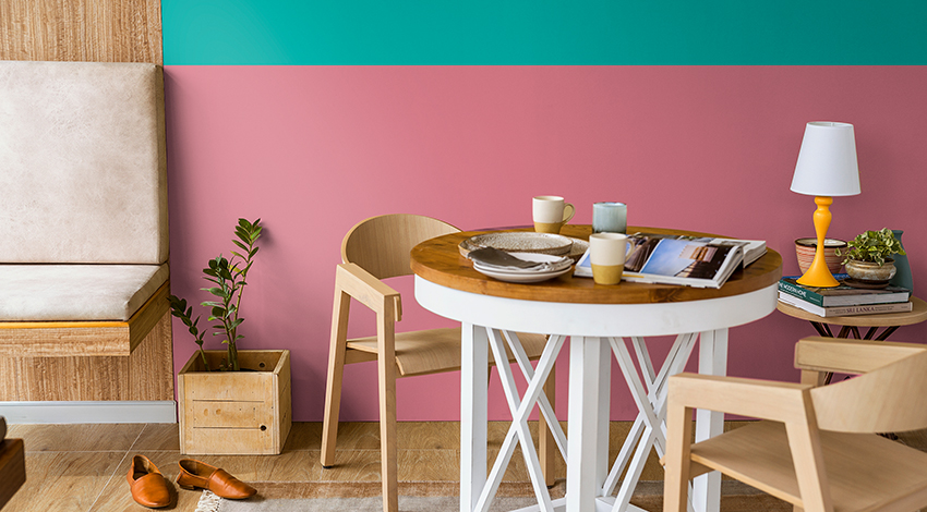 Pink-and-Green-Dining-Room-Design