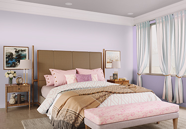 Serene Purple Bedroom Design Idea