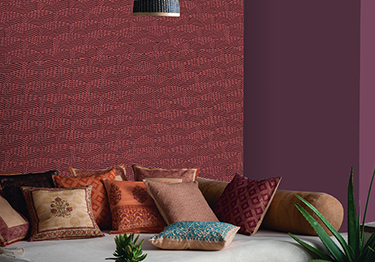 Striking Colour Combination for Hall with Texture