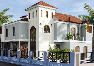 Simple White Exterior Design 