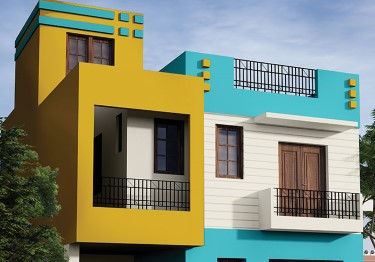 Stunning Bright Exterior Home Design Idea 