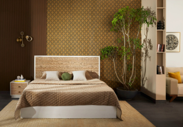 Brown And White Bedroom Design