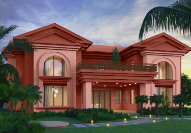 Sophisticated Pink Home Exterior