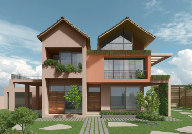 Rich Terracotta & Beige Home Exterior