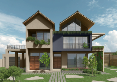 Elegant Grey & Taupe Home Exterior