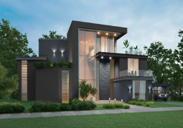 Rich Grey Home Exterior