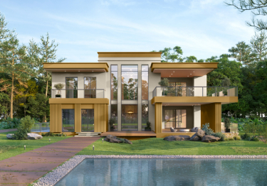 Rich Warm Yellow & Beige Home Exterior