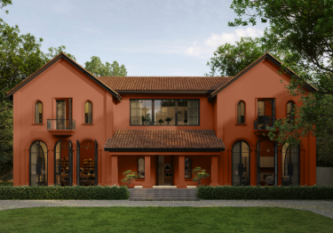 Earthy Brown & Copper Home Exterior