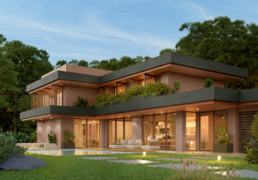 Chic Violet & Steel Grey Home Exterior