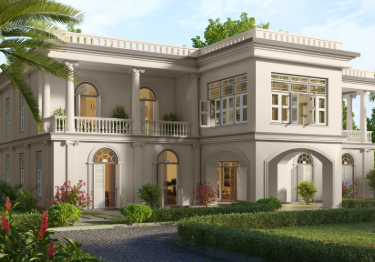 Sleek Cream & Grey Home Exterior